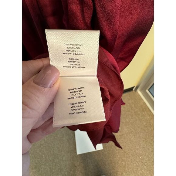 Joie NWT Kataniya V-Neck Cocktail Dress in Garnet Size 8 - Picture 10 of 12